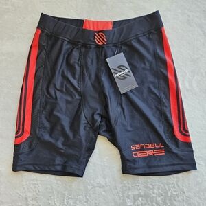 Sanabul Core Compression Shorts size Large Red and Black